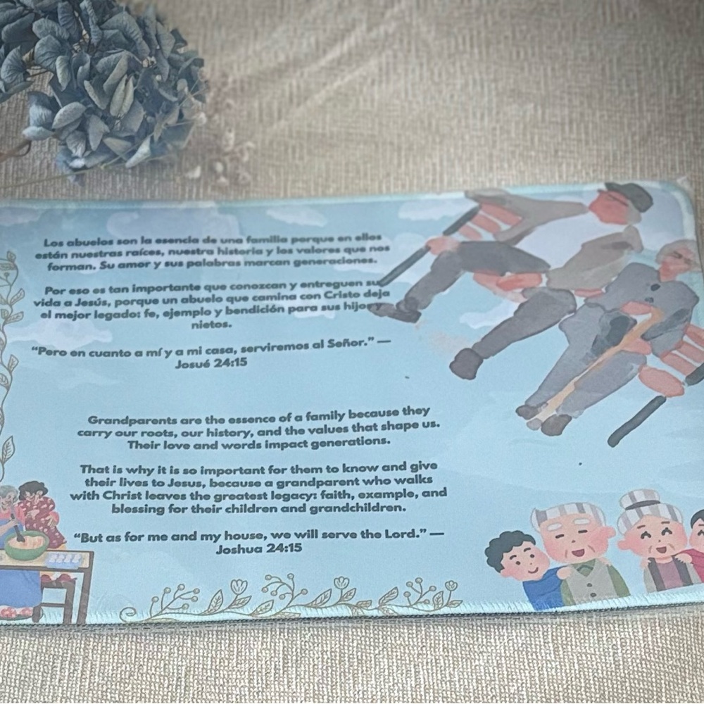 Mousepad cristiano | Josué 24:15 | Diseño femenino